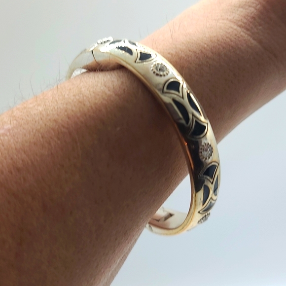 Brighton CAPPELLA Art Deco Bangle w Hinged Magnetic Closure! - Picture 4 of 14